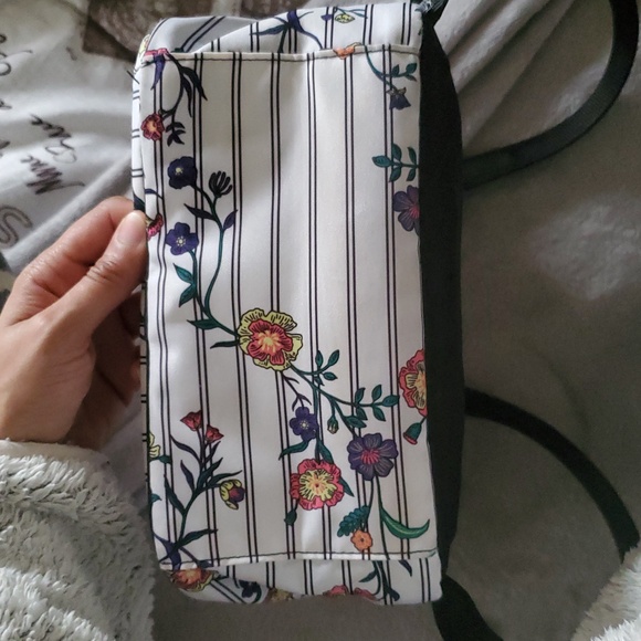 PUMA Floral Striped Backpack | White Black Multi | Sporty Casual - Picture 8 of 9